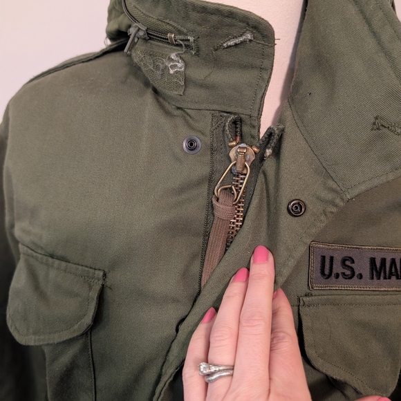 U.S. Marines Green Military Jacket Men's Size XS - Picture 9 of 13